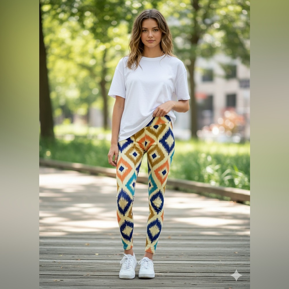 LuLaRoe Multicolor Tall & Curvy Leggings